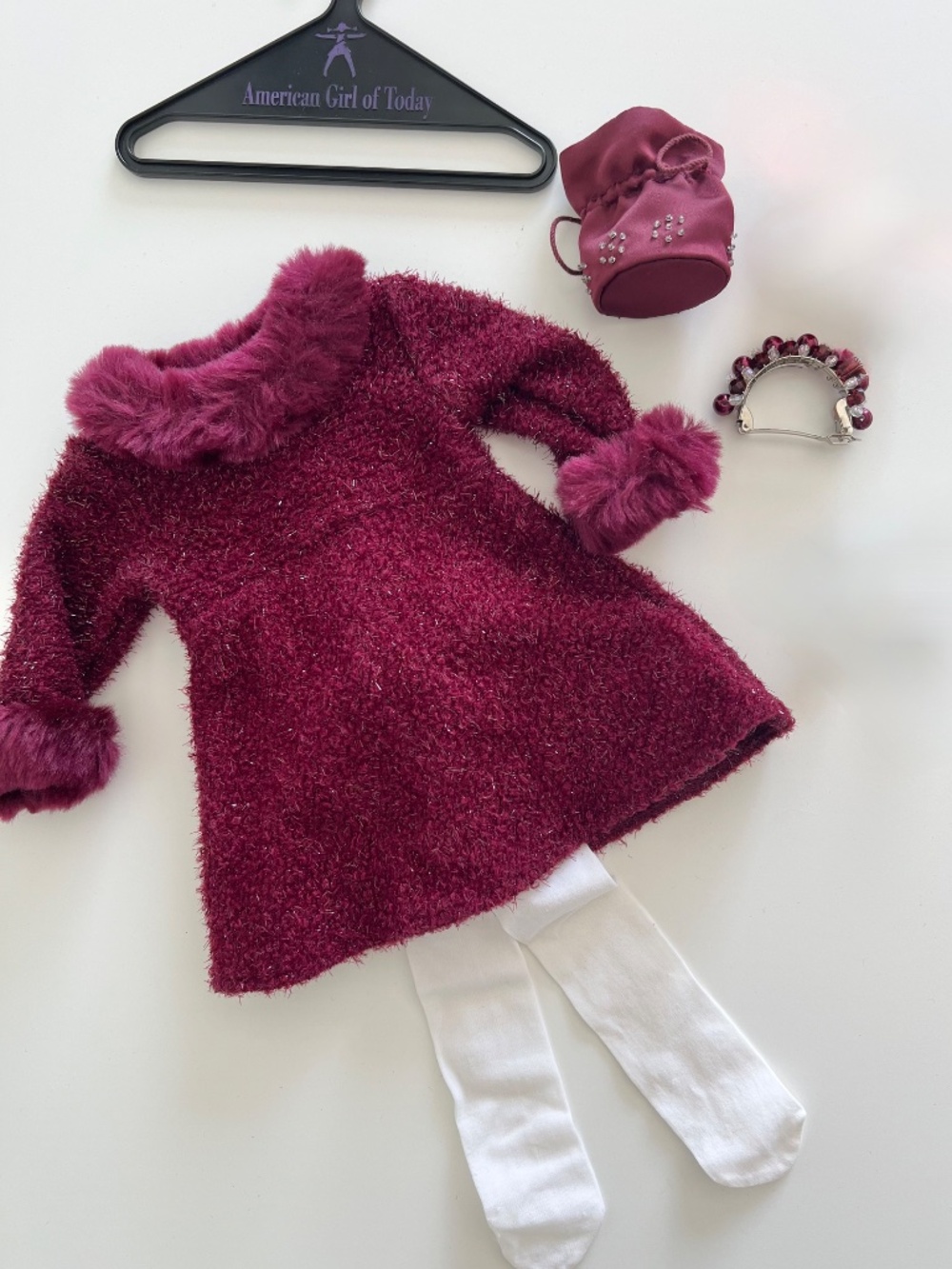 VINTAGE - American Girl Doll Garnet Holiday Outfit - 2001 RETIRED